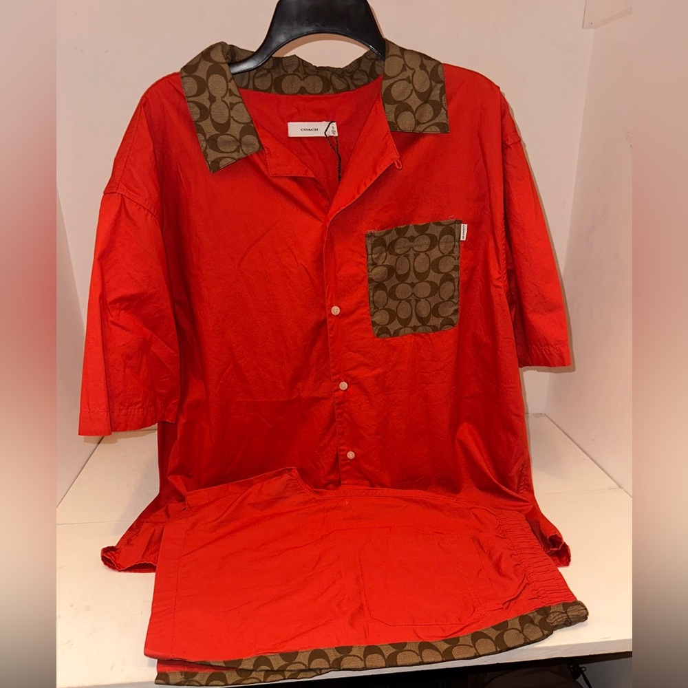 Coach shirt/short set XL